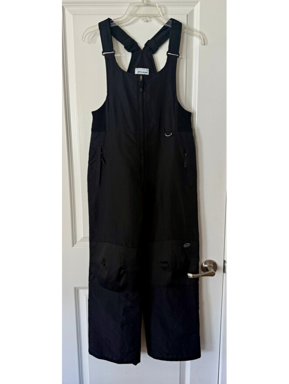 Slalom Insulated Unisex Snow Bib Pants Black L Pockets Ski/Snowboard